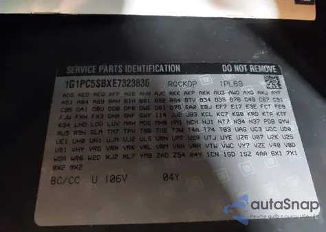 2014 Chevrolet Cruze 1Lt Auto z USA, uszkodzony, nr VIN 1G1PC5SBXE7323836